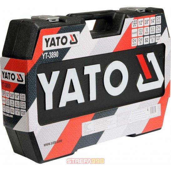 YATO ZESTAW NARZĘDZIOWY 1/4'',1/2'' 122 CZ. XXL YT-3890 - w walizce