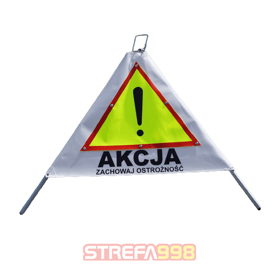 Znak drogowy rozstawny "Piramida" - stojak ze stali ocynkowanej galwanicznie