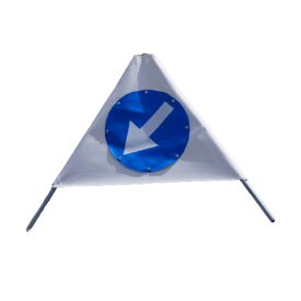 Znak drogowy rozstawny "Piramida" -  w zestawie z pokrowcem