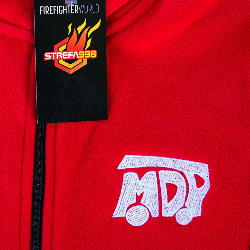 polar czerwony MDP z haftowanym logo